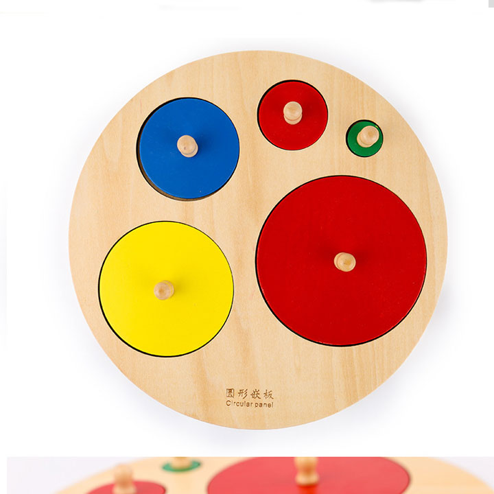 Combo 3 bảng núm hình học giáo cụ Montessori