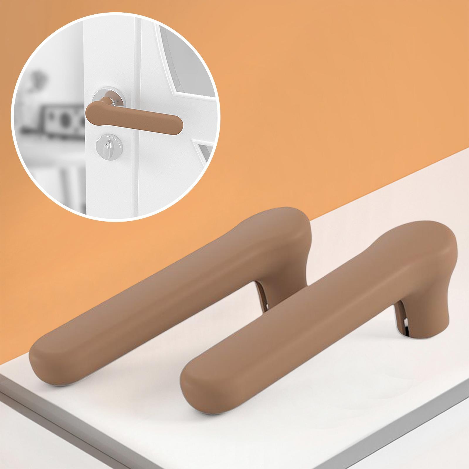4Pcs Doorknob Cover Silicone Protector Noiseless Child Protection Door Handle Protective Cover