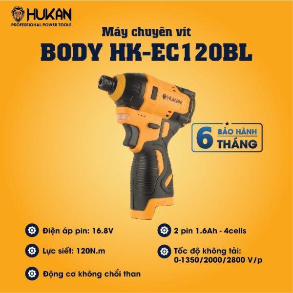 THÂN MÁY CHUYÊN VÍT 120NM  BODY HK-EC120BL HUKAN - HÀNG CHÍNH HÃNG