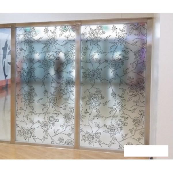 Decal Dán Kính Cao Cấp - Hoa Hồng Xám cực đẹp