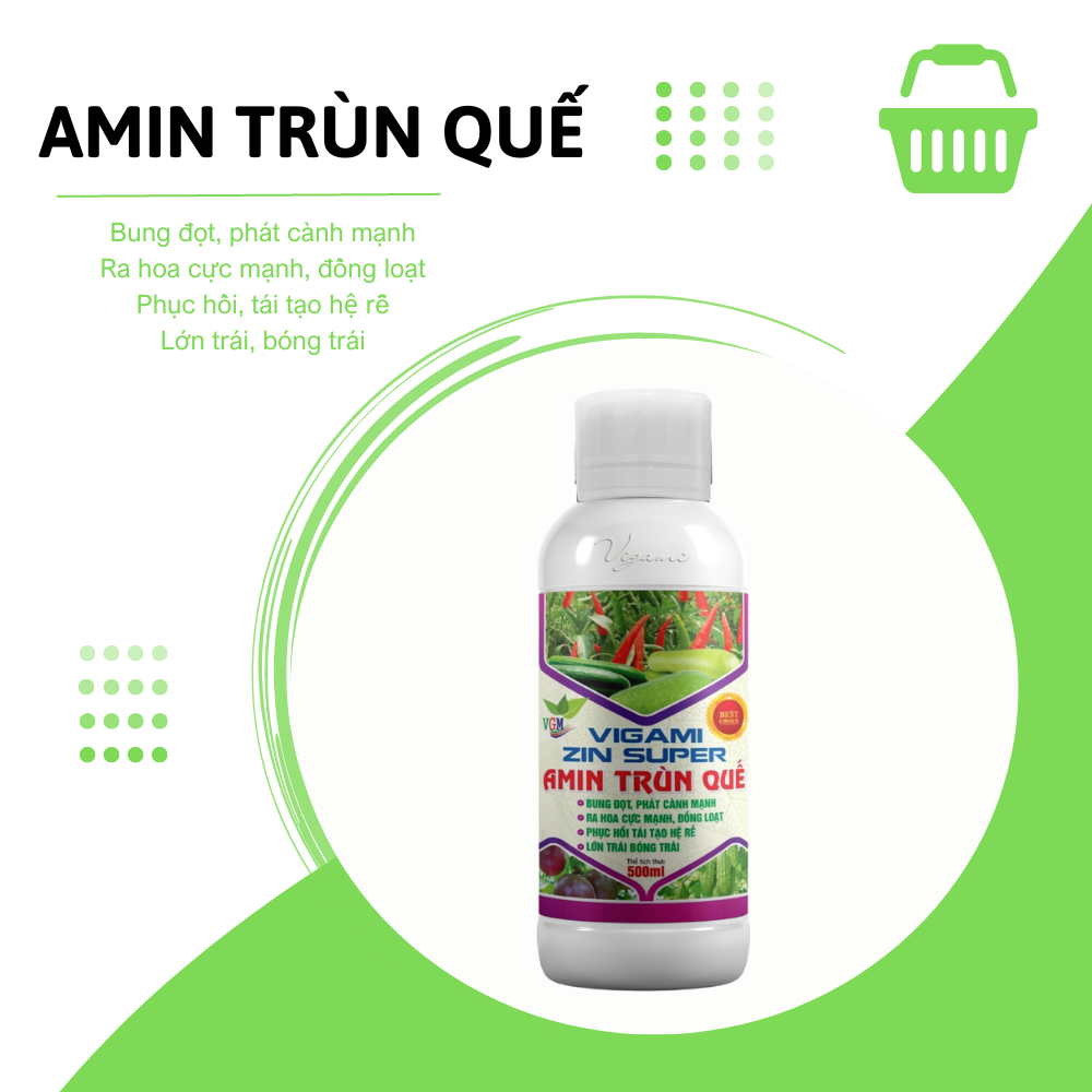 Phân bón Vigami Zin Super Amin Trùn Quế 500ml