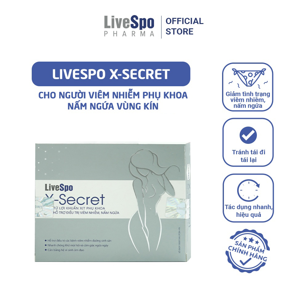 LiveSpo XSECRET dạng xịt - Chăm sóc và bảo vệ phụ nữ hằng ngày (Hộp 4 ống x 5ml)