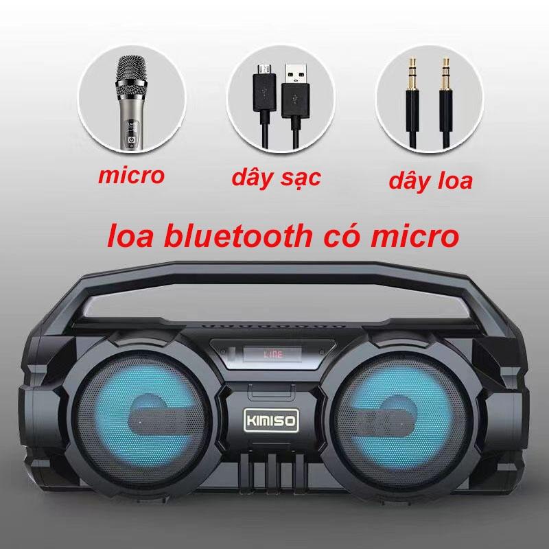 Loa Karaoke Bluetooth Kimiso Km-S1 Không Dây Loa Kép Âm Lượng Lớn Cao Cấp Kèm Micro Không Dây Dễ Dàng Mang Theo