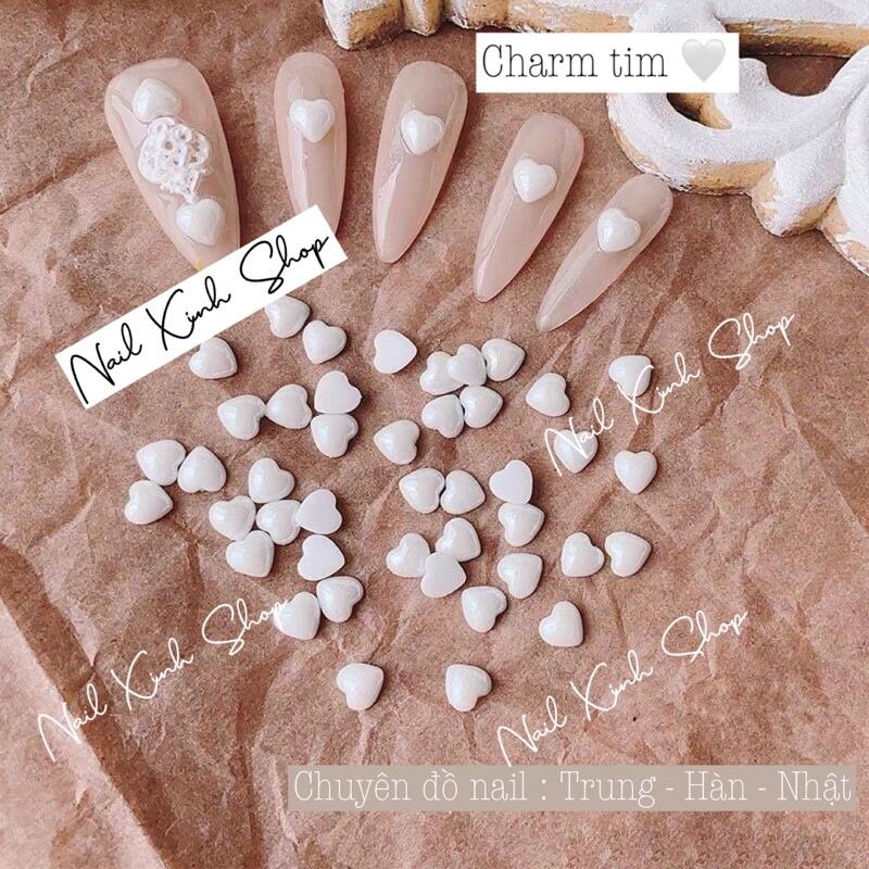 Charm tim nhỏ trang trí nail - móng tay nghệ thuật