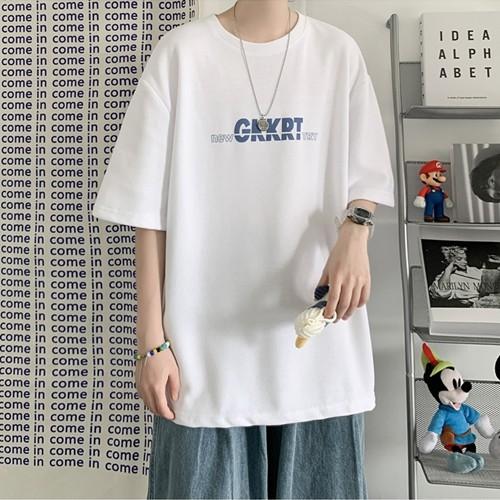 Hình ảnh Áo phông tay lỡ form rộng unisex nam nữ thun teen cổ tròn oversize cotton giá rẻ basic đen trắng tee pull GKKRT