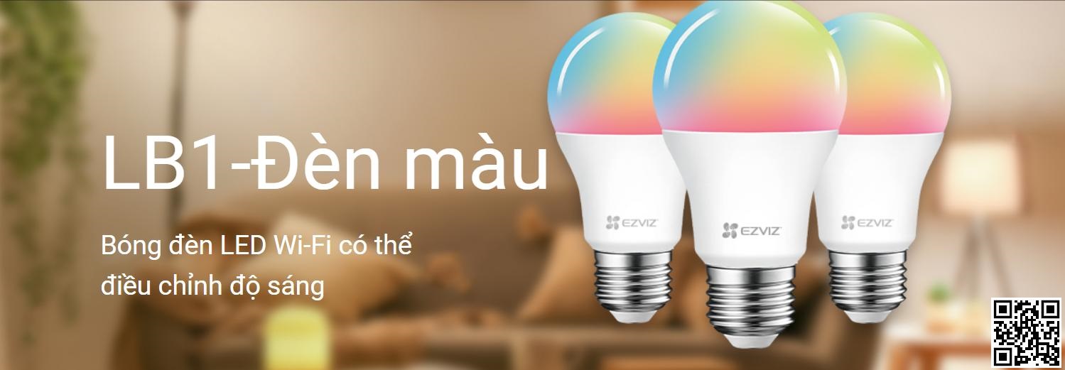 Bóng Đèn Thông Minh Ezviz LB1-Color (đèn màu) kết nối WiFi điều chỉnh độ sáng qua App - Hàng Chính Hãng