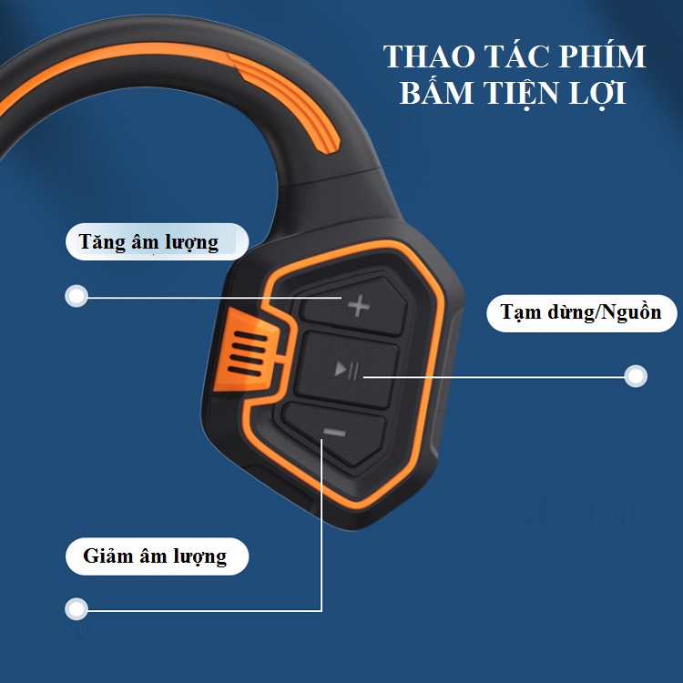 Tai Nghe Bơi Lội IP68, Công Nghệ Truyền Xương Huqu Openear wave - Hàng Chính Hãng