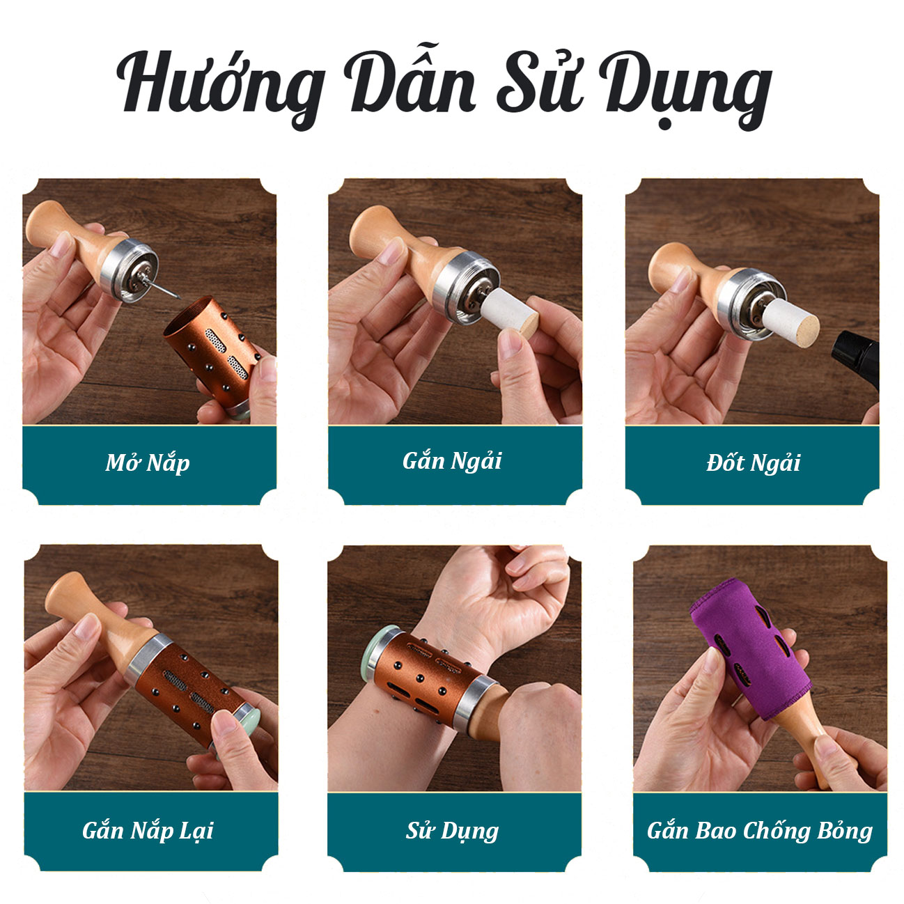 Cây Xông Hơ Ngải Cứu - Dụng Cụ Diện Chẩn ( Thanh Lăn Xoay 360 Massage Giảm Stress Căng Thẳng Phục Hồi Sức Khỏe .. )