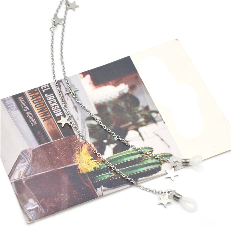 Chuỗi titan đeo gọng kính thời trang ngôi sao cá tính nam và nữ