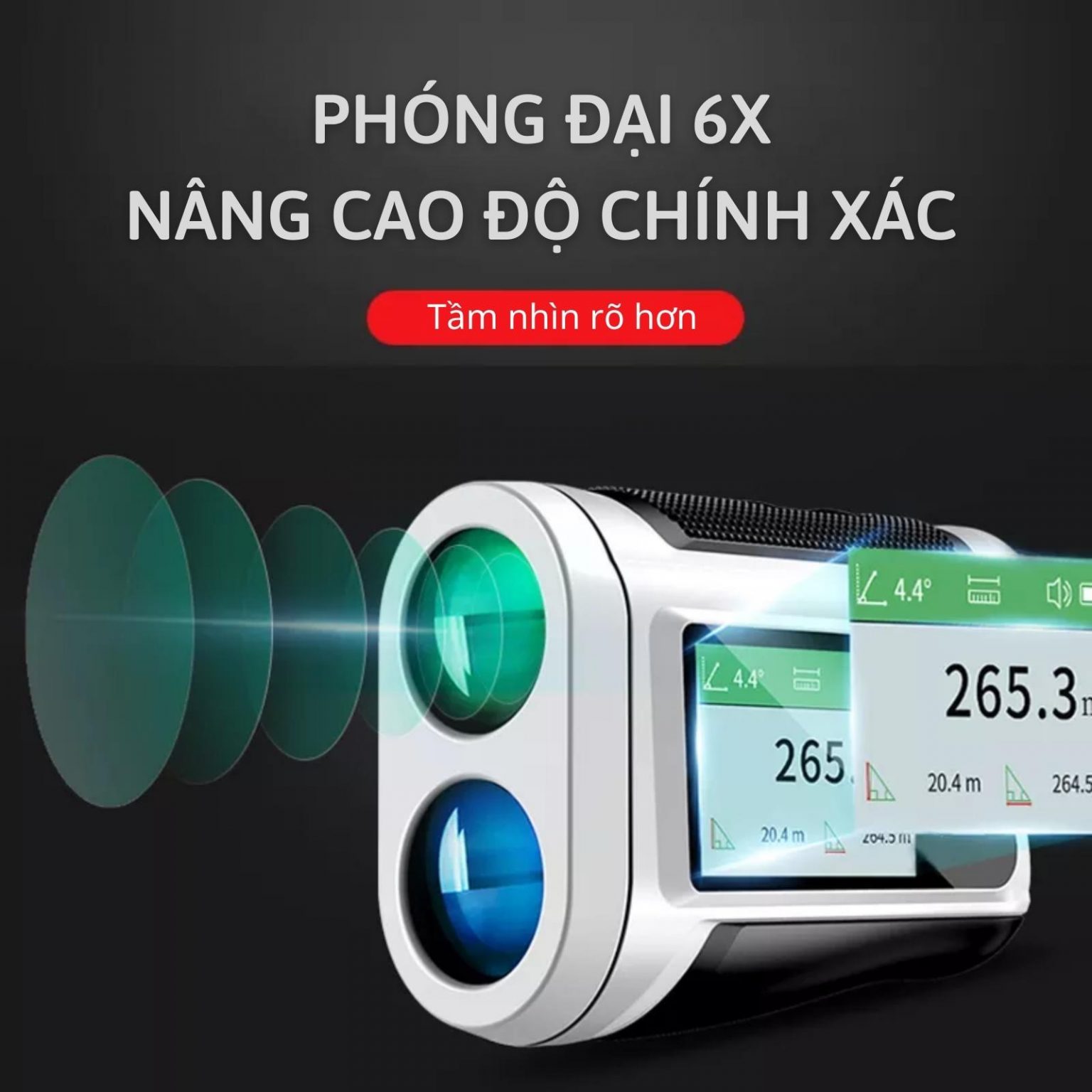 Ống nhòm đo khoảng cách Mavis Future đo đến 800m, pin sạc, màn hình LCD, có bù góc, đo góc nghiêng, đo thẳng, đo đạc và bản đồ, an ninh, quan sát, môi trường lâm nghiệp, đi rừng, sân golf, khảo sát ngoài trời - hàng chính hãng