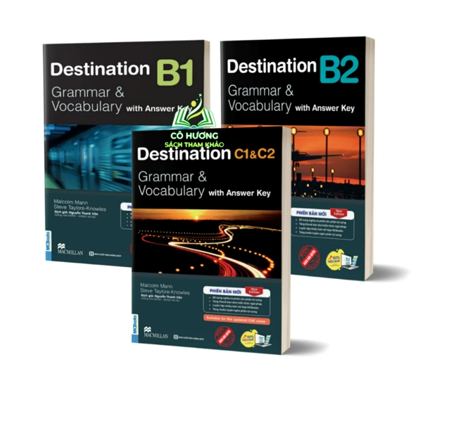 Sách - Combo 3 cuốn Destination Grammar &amp; Vocabulary B1, B2, C1&amp;C2 Phiên bản mới Kèm Đáp án và Bài tập