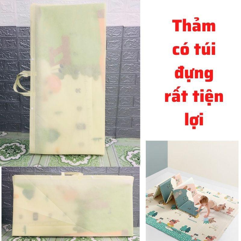 Thảm xốp xpe trải sàn cho bé, chiếu gấp gọn 2 mặt, tấm lót chống thấm cho bé tập bò kích thước 1m8 2m LOẠI 1