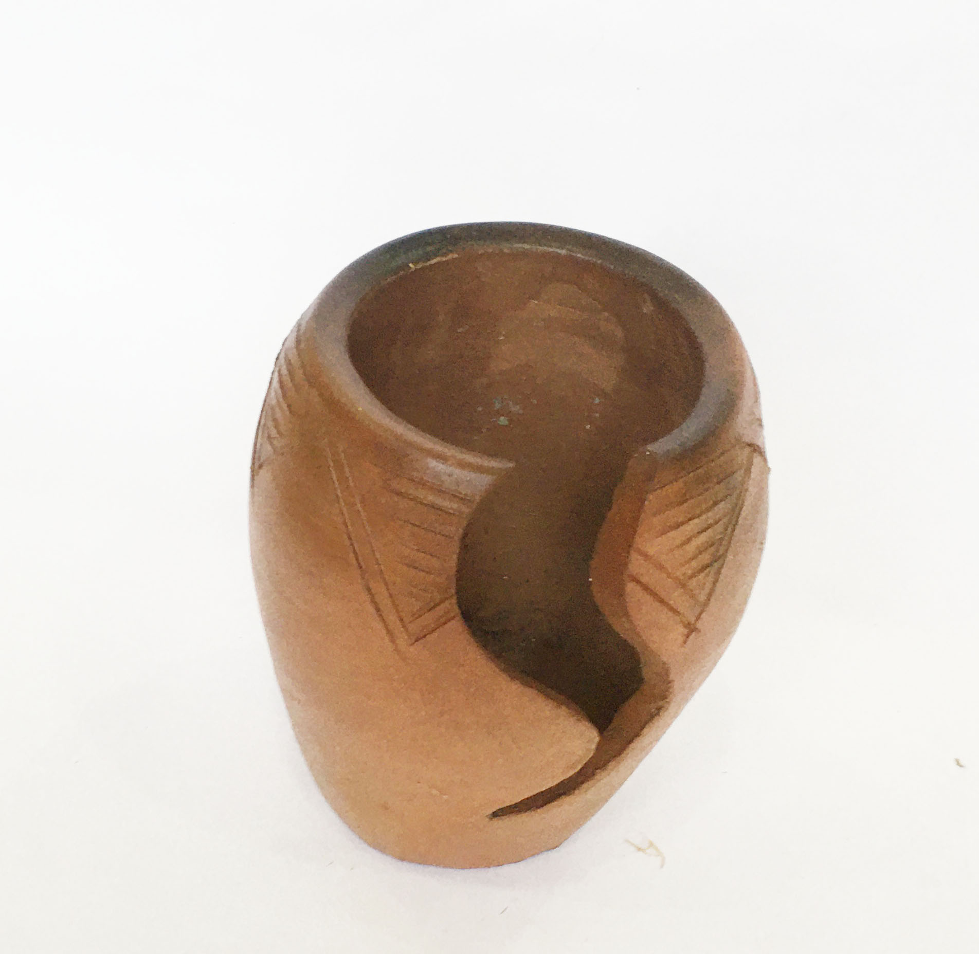 Chậu gốm đất nung trồng sen đá có khoét rãnh - Chậu gốm thủ công Chămpa Bàu Trúc, decor vintage