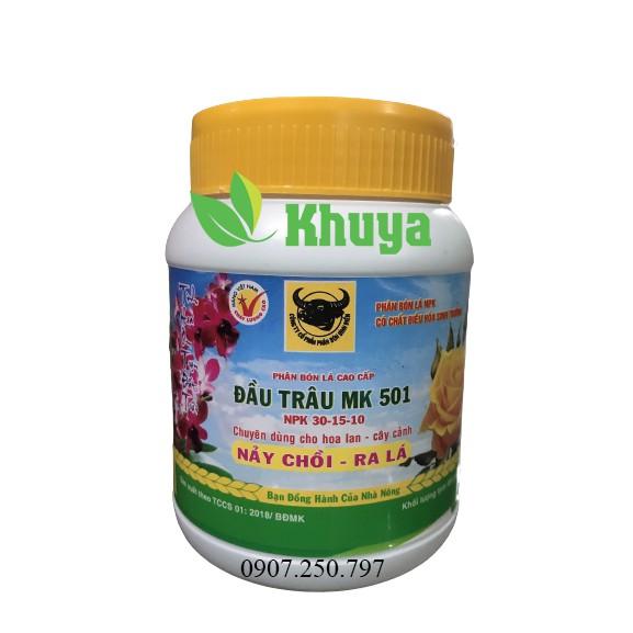 Phân bón lá Đầu Trâu MK 501 hủ 400gr Nảy chồi Ra lá