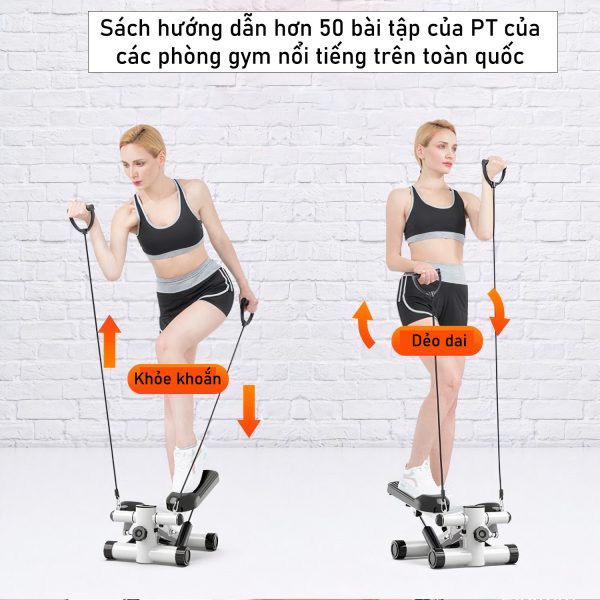 Máy chạy bộ mini Sothing Stepper, máy chạy bộ tại nhà, đếm số bước đi, nhịp bước, lượng tiêu hao calo, tặng dây kéo co dãn- Hàng chính hãng