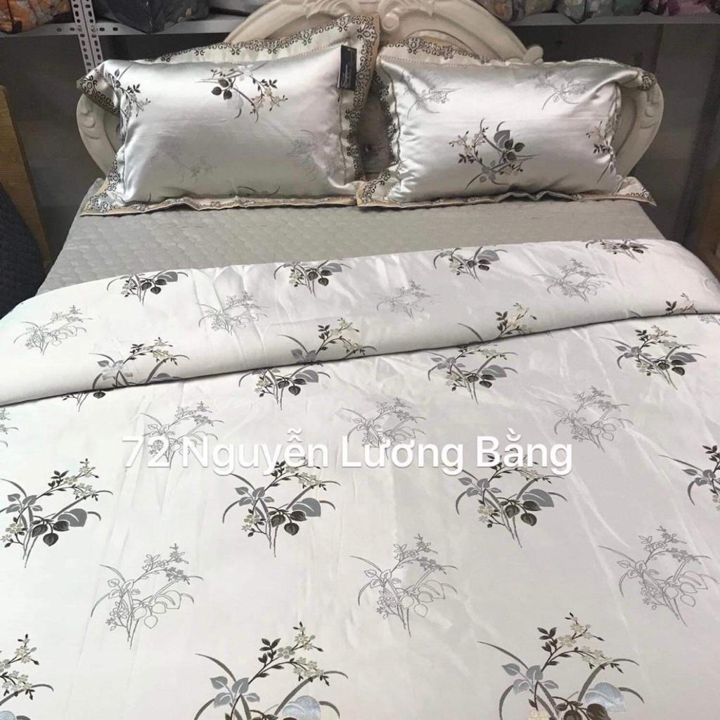 Set 5 Món Chăn Ga Gấm Nhập Khẩu Siêu Mịn