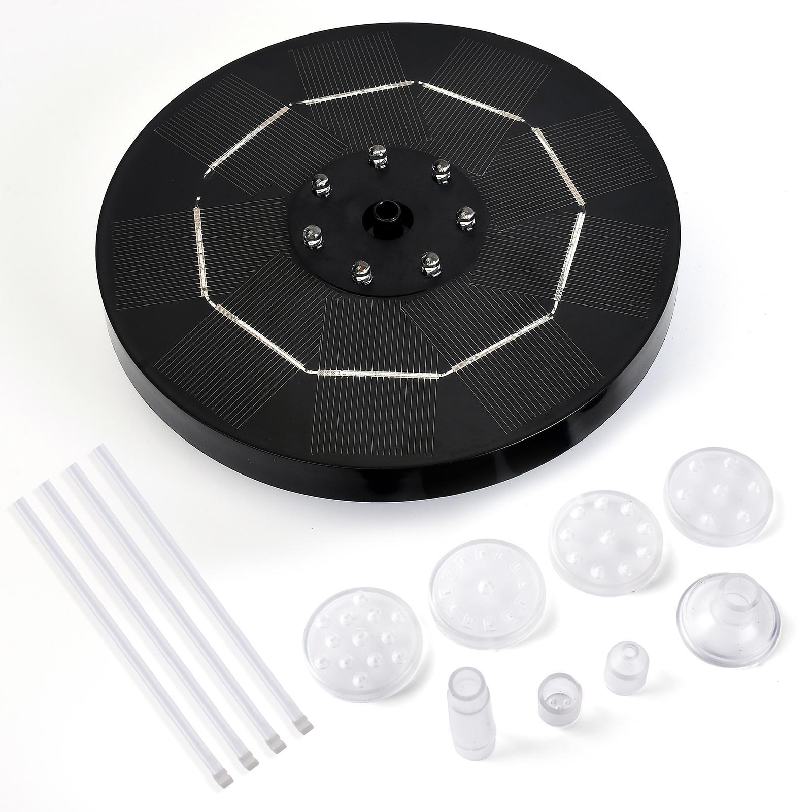 Solar Fountain Floating with 6 Nozzles 3.5W for Small Pond Aquarium Garden