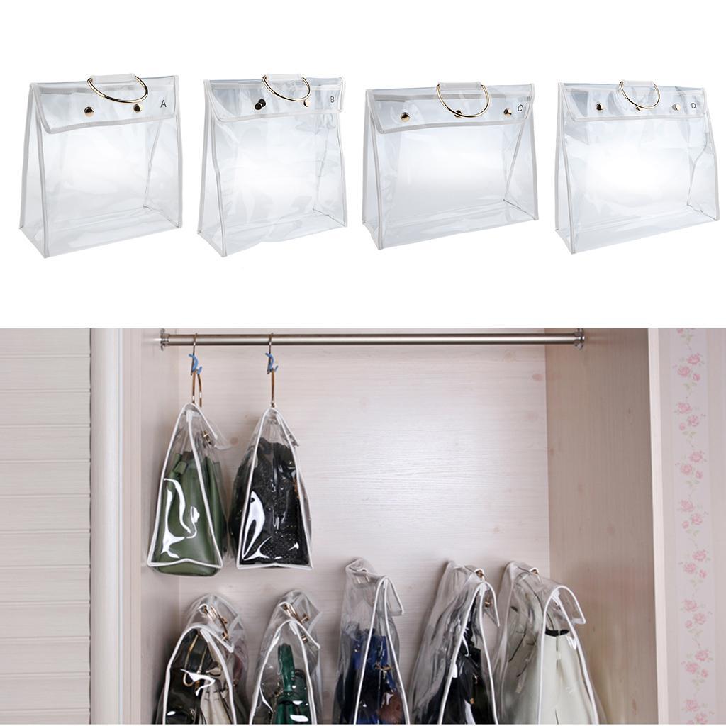Women’s Transparent Storage Bag Clear Cosmetic PVC Organizer Dustproof Handbag Holder