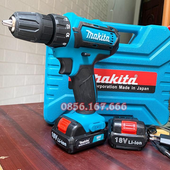 () Máy khoan dùng Pin MAKITA 18V - - Pin 2Ah - Máy bắn vít, vặn vít - 100% Lõi Đồng