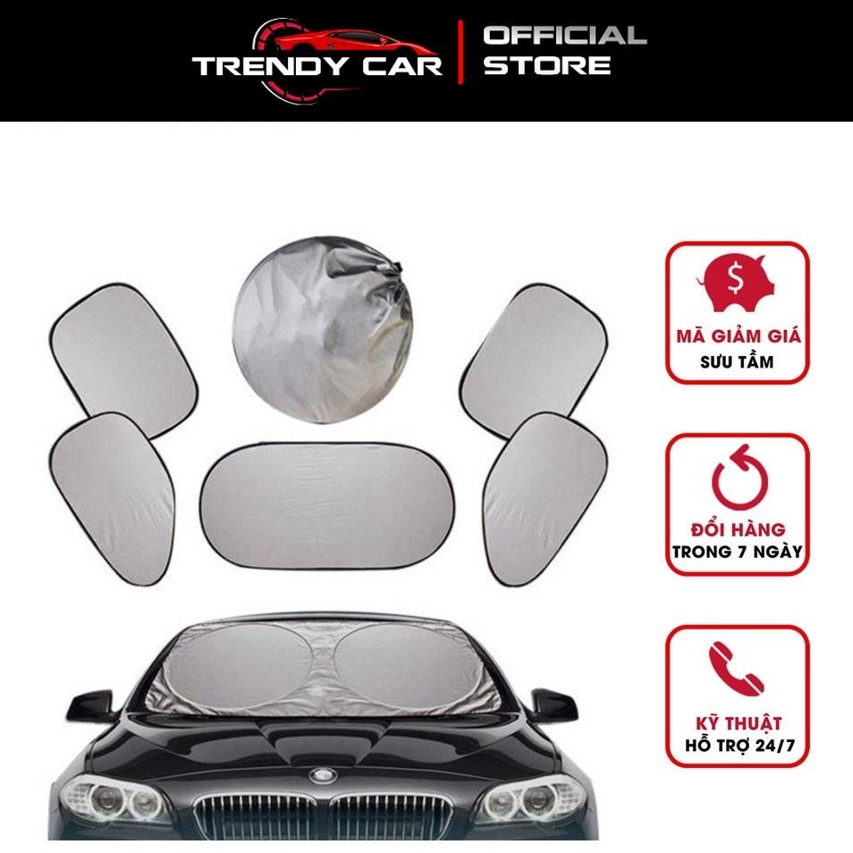 Rèm chắn nắng cho Ô tô Bộ 6 Tấm Chắn Nắng 2 lớp vài tráng bạc phản tia UV 99% cho xe hơi