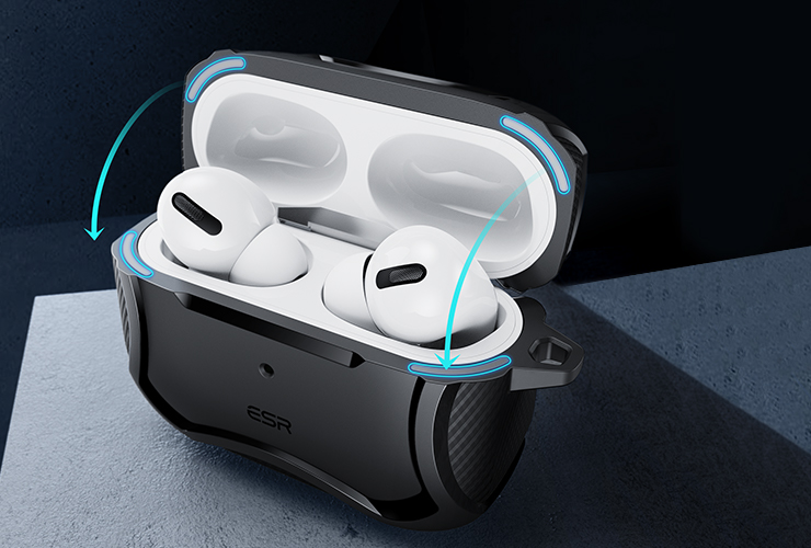 Ốp Case ESR Dành Cho Airpods PRO 2 / AIRPODS PRO 1, Sạc Từ Tính Cyber Armor HaloLock - HÀNG CHÍNH HÃNG