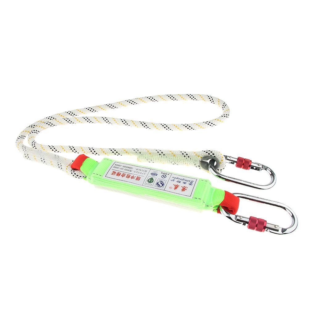 15KN Safety Lanyard Climbing Fall Protection Harness Belt Carabiner Rope