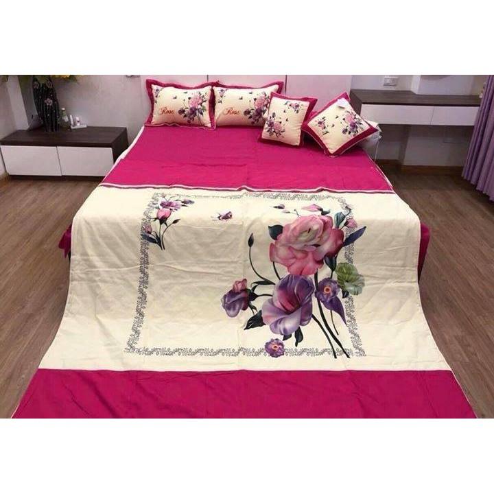 BỘ CHĂN GA COTTON HỌA TIẾT HOA