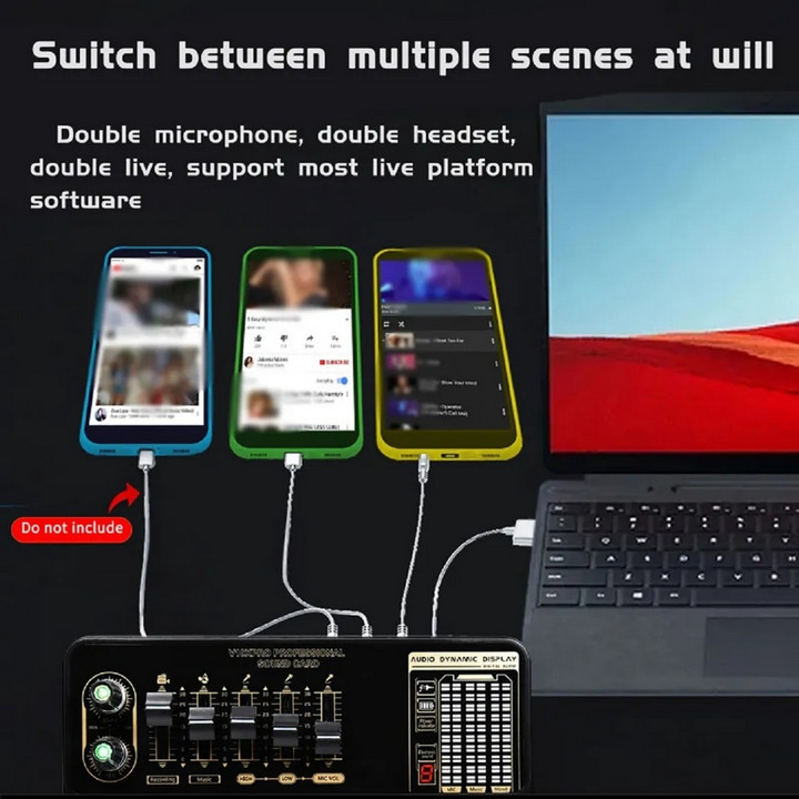 Bộ Phòng Thu LiveStream AUDIO DYNAMIC Soundcard V10XPRO , Mircophone BM800 - Home and Garden