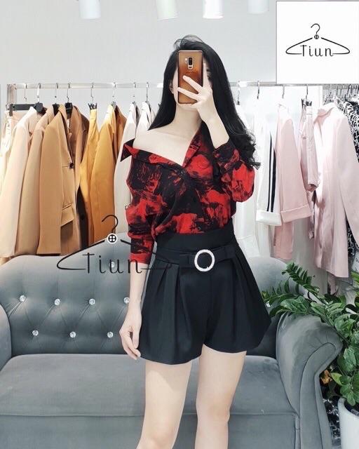 Áo sơ mi lụa loang hot hit cho nữ 40-55kg
