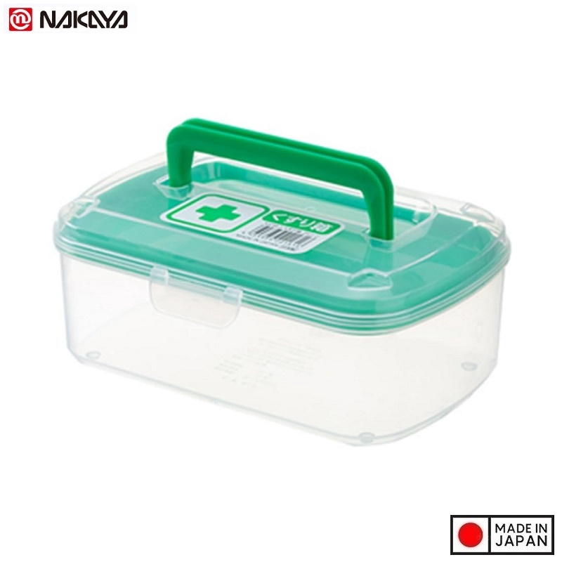 Hộp đựng đồ y tế gia đình Nakaya Green 800ml - Made in Japan