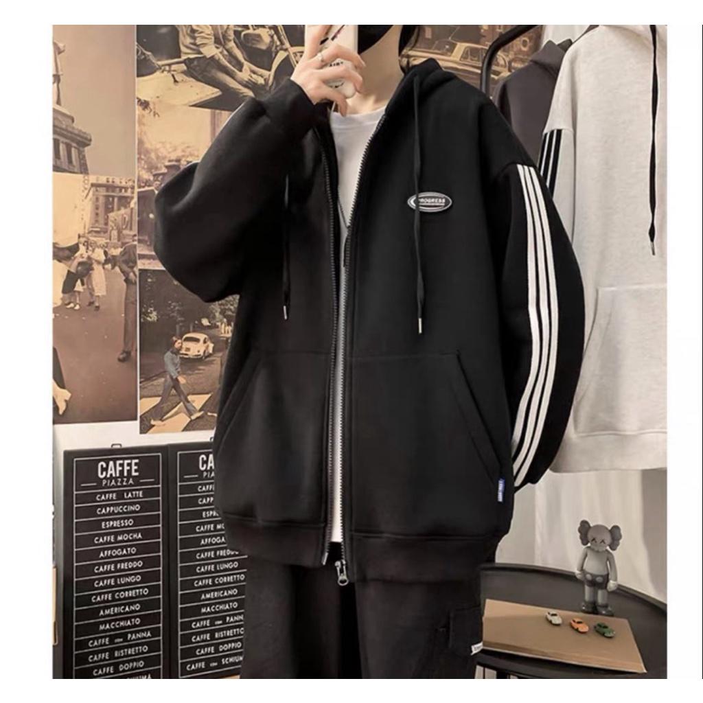 ÁO KHOÁC NỈ 3 SỌC FORM UNISEX NAM NỮ MIX ĐỀU NGẦU CỰC PHẨM TREND CỦA NĂM