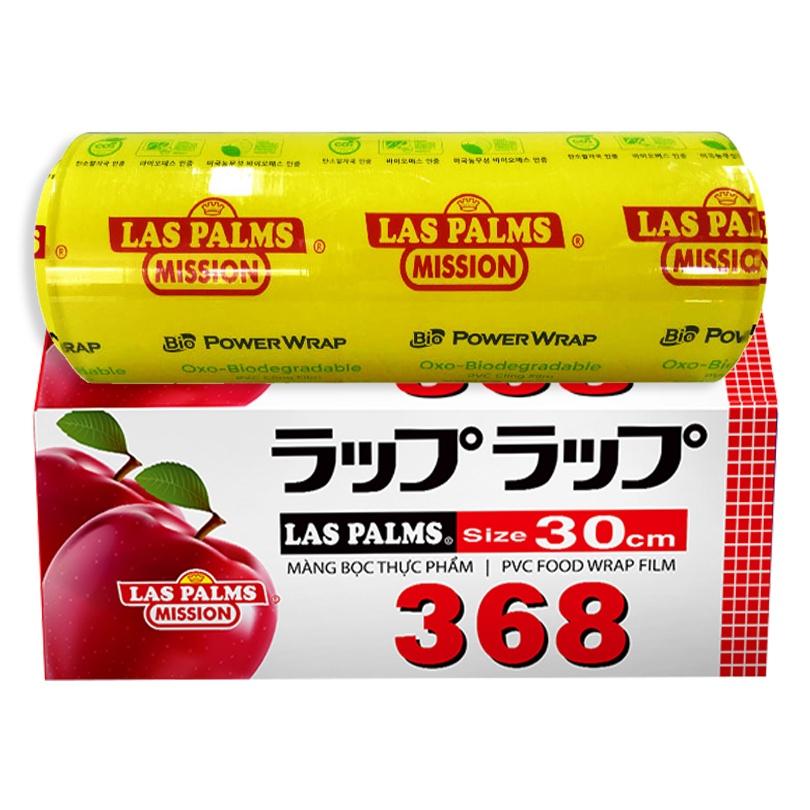 Màng bọc bảo quản thực phẩm PVC cuộn lớn co dãn bám dính tốt trên mọi vật liệu Las Palms 30cmx368