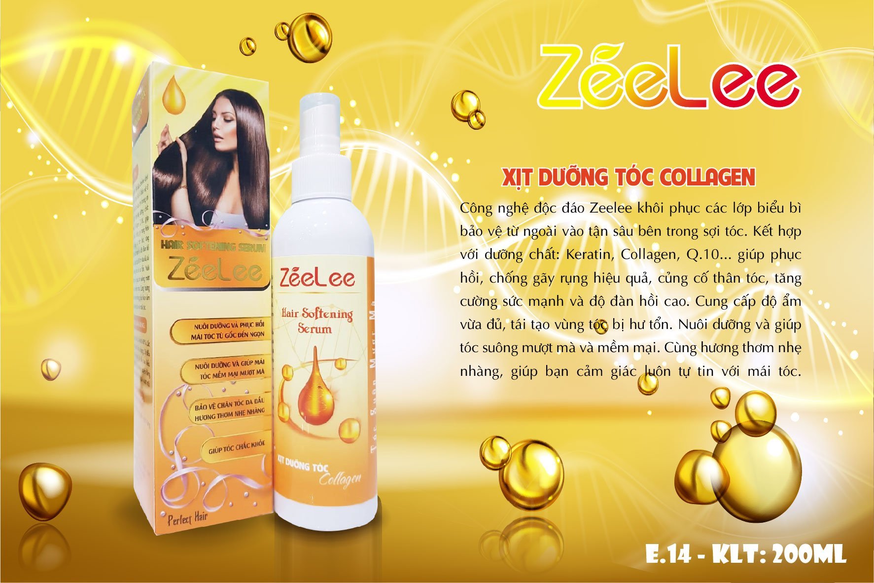 ZEELEE XỊT DƯỠNG TÓC COLLAGEN 200ML E14