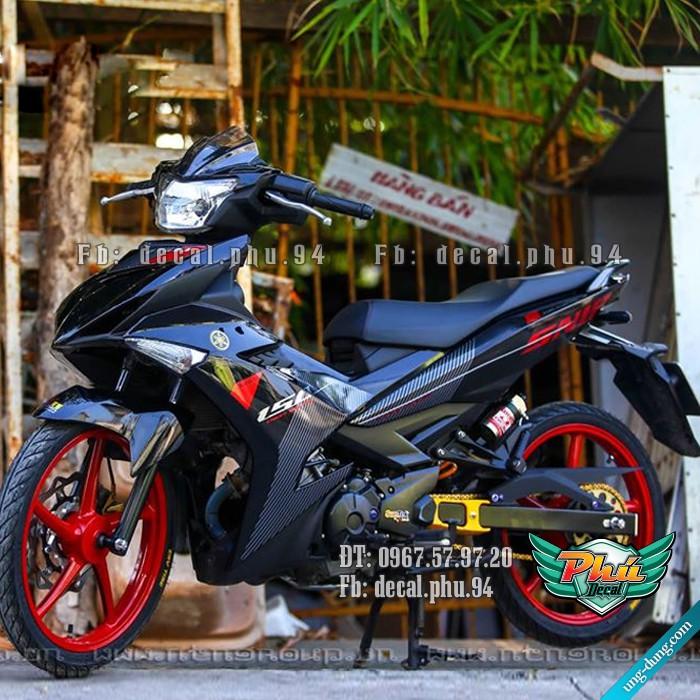 Tem Rời Exciter 150 Sniper đen đỏ