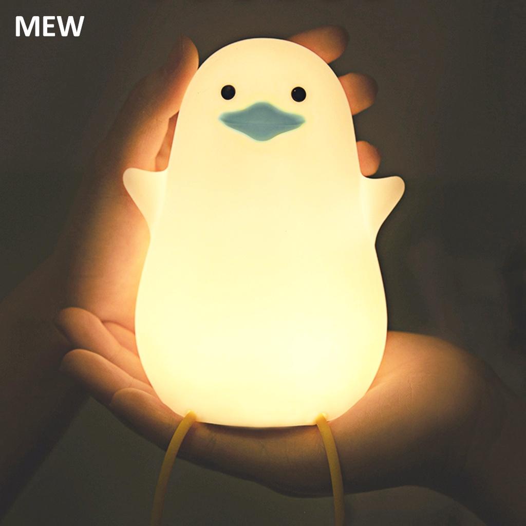 Đèn ngủ bóng led cảm ứng Xiaomi Youpin hình vịt bằng silicone sáng tạo và cáp sạc