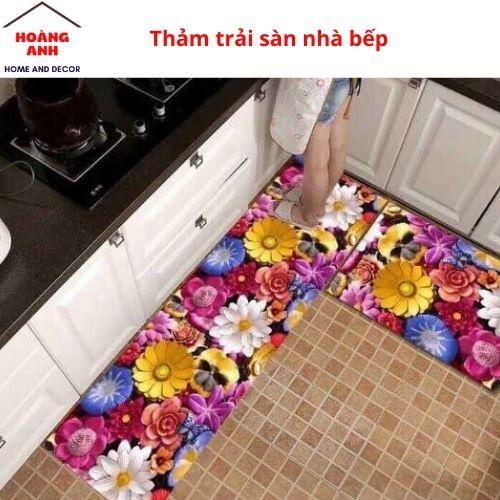 Thảm bếp cao cấp chống trơn trượt họa tiết đẹp hàng loại 1