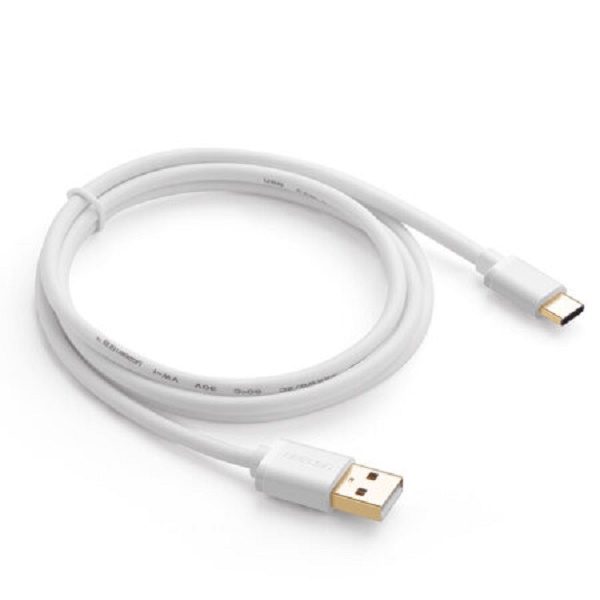 Cáp USB 2.0 sang USB Type C mạ vàng dài 3m US141 30168 - MÀU TRĂNG - Hàng chính hãng