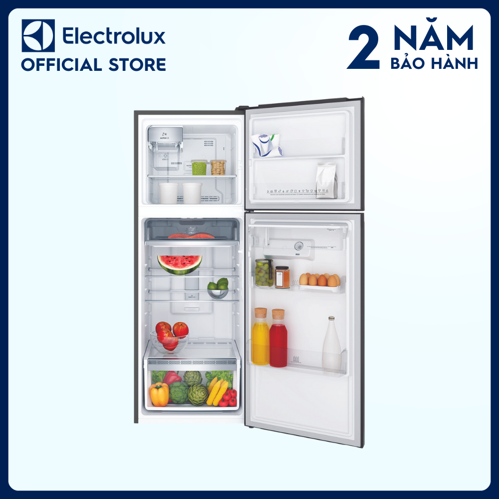 [Miễn phí giao hàng toàn quốc] Tủ lạnh Electrolux Inverter UltimateTaste 300 ngăn đá trên có ngăn đông mềm 341 lít - ETB3740K-H - Lấy nước từ bên ngoài, khử mùi diệt khuẩn, tươi ngon suốt 7 ngày [Hàng chính hãng]