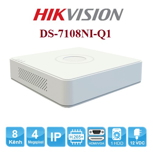 Đầu ghi hình Camera IP 8 kênh HIKVISION DS-7108NI-Q1 vỏ nhựa - Hàng chính hãng