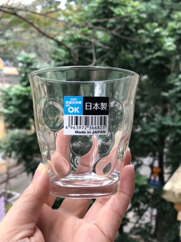 Combo hộp 4 chiếc cốc thủy tinh 240ml + Bình nước du lịch 1000ml hàng nội địa Nhật Bản