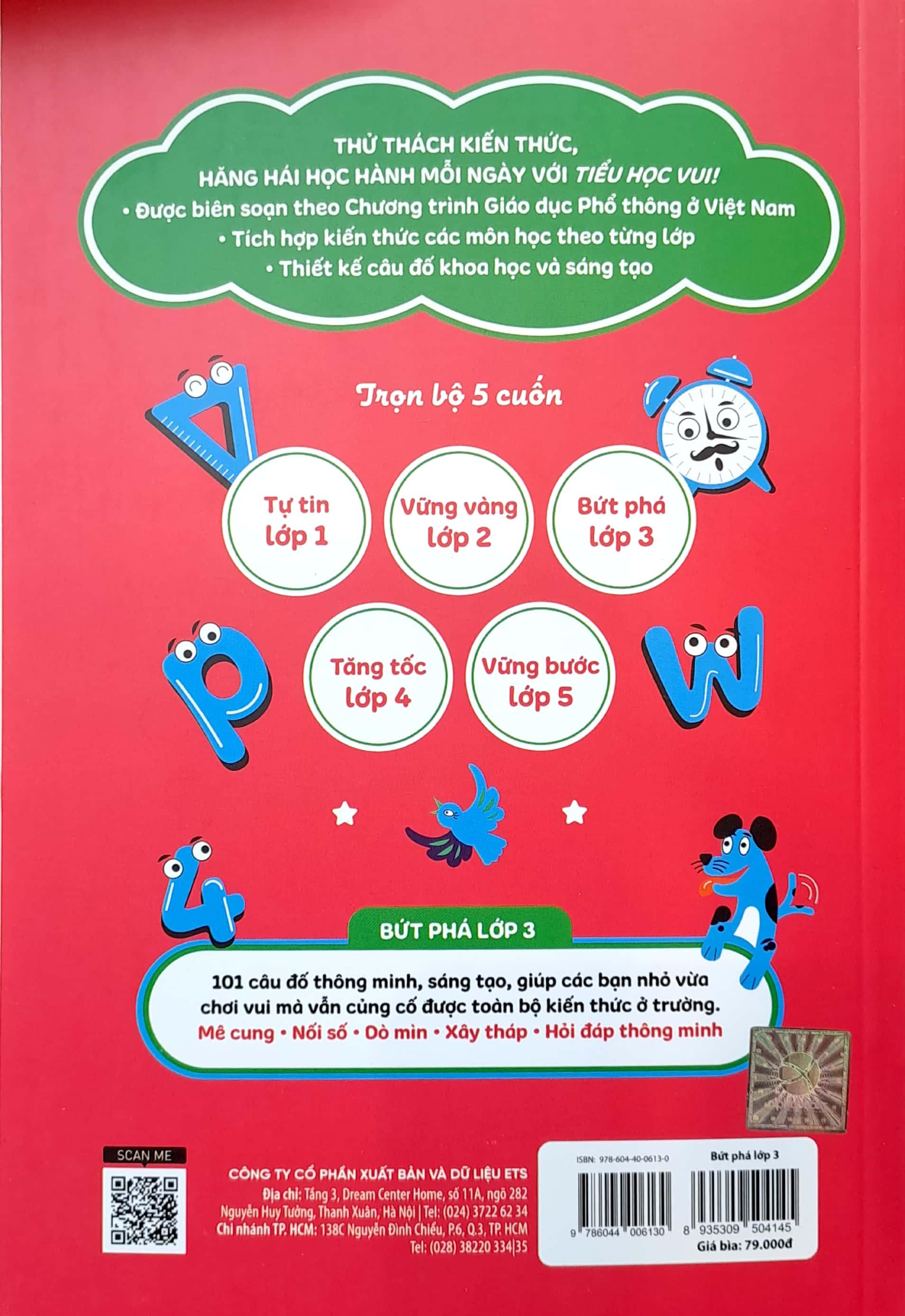 Tiểu Học Vui - Bứt Phá Lớp 3 - 101 Câu Đố Rèn Trí Não Luyện Kỹ Năng