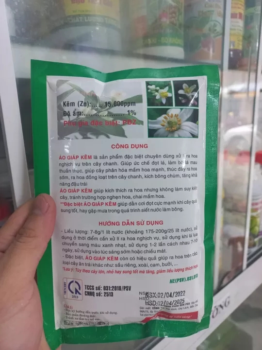 Phân bón vi lượng PSV. Áo Giáp Kẽm Ra hoa chanh nghịch vụ 200g