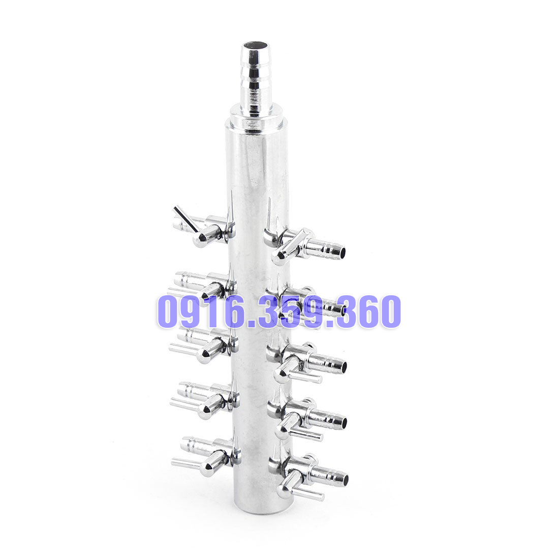 Van Inox Chia 10 Khí Oxy/Co2 Khóa Điều Chỉnh Vòi Chia