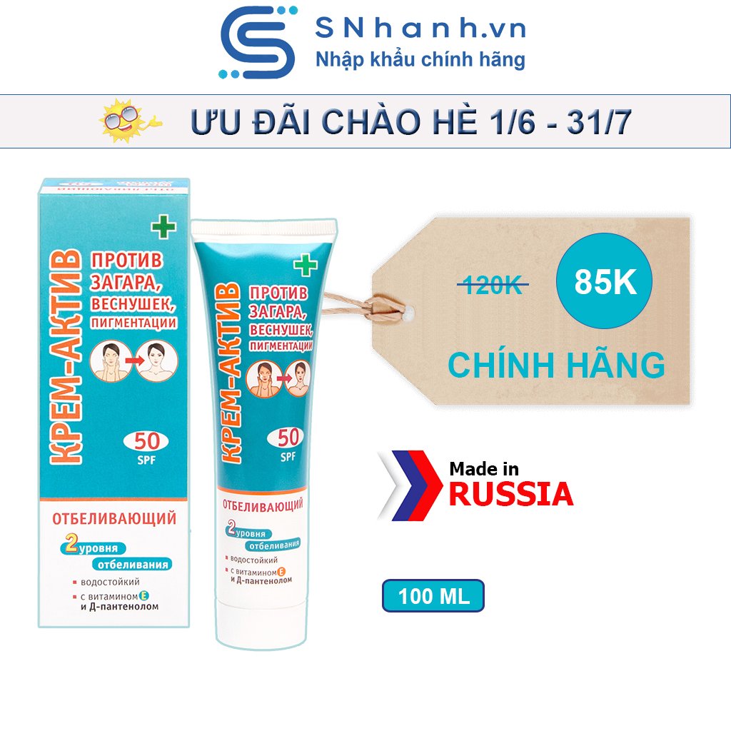 Kem chống nắng SPF50 làm trắng da chống nám tàn nhang 100ml