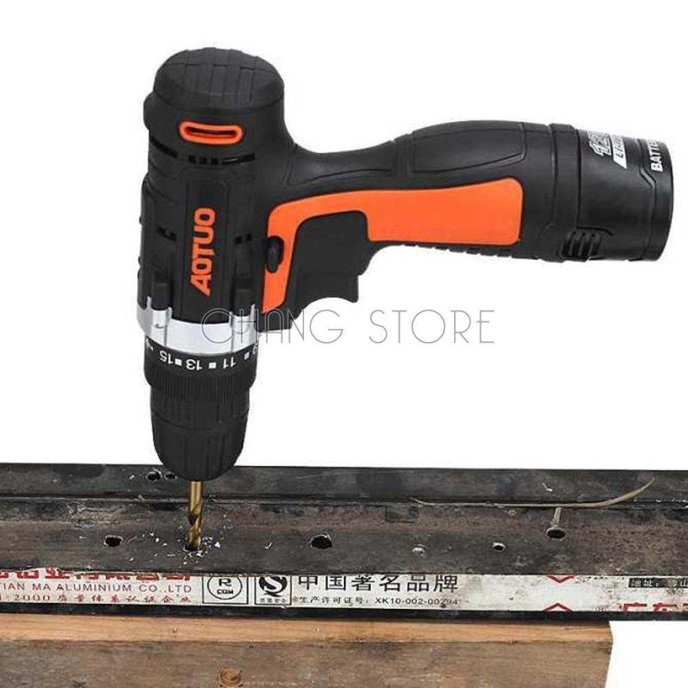 Máy Khoan Vặn Vít Không Dây Aotuo 12V Tốc Độ Có Đảo Chiều Thế Hệ Mới