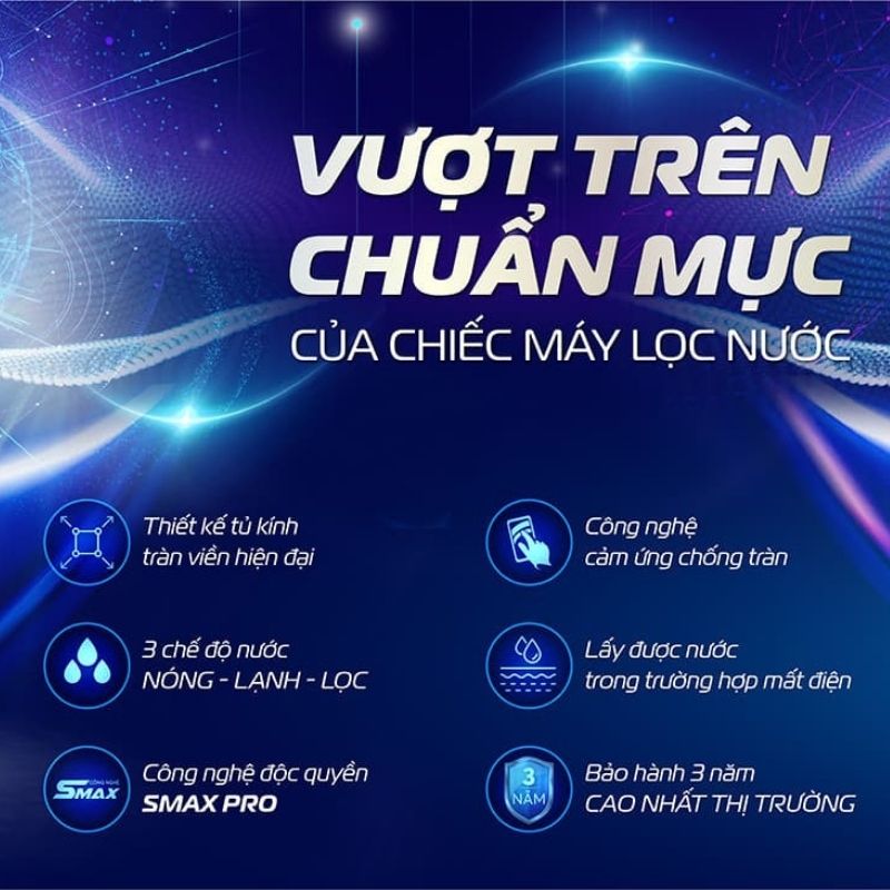 Máy lọc nước nóng lạnh 10 lõi lọc, Karofi KAD-N69, Màng RO 100GPD Mỹ - Hàng Chính Hãng - Miễn Phí Lắp Đặt Toàn Quốc