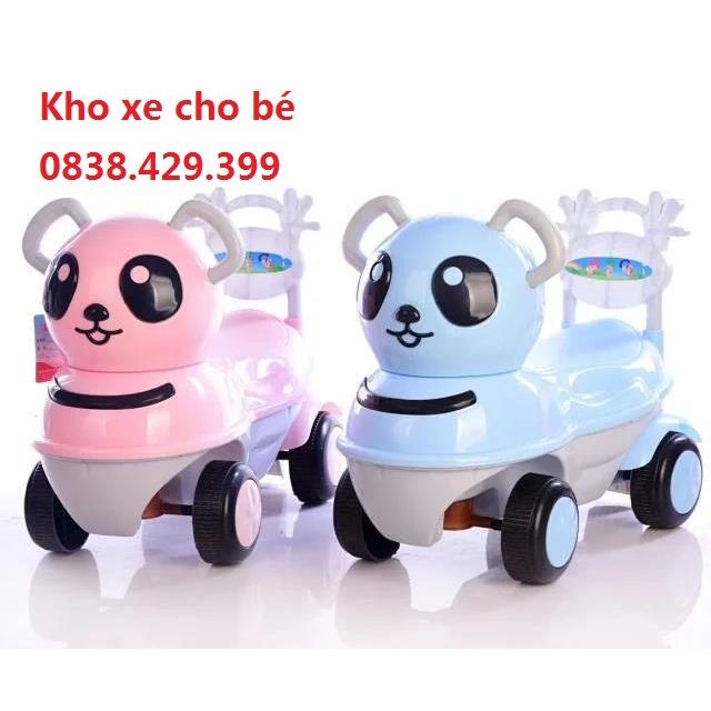 Xe chòi chân xe lắc con gấu có nhạc đèn cho bé 1-4t