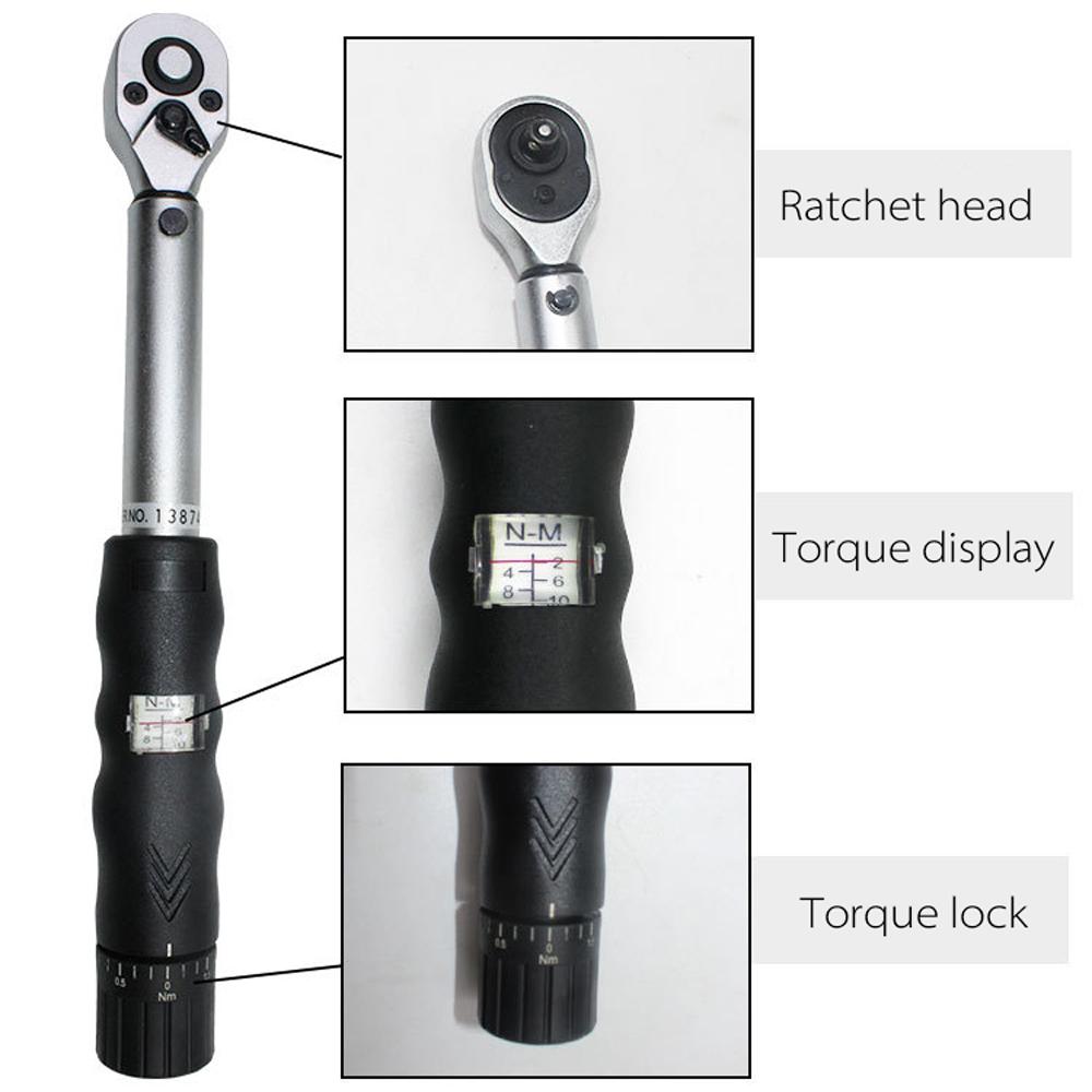 Preset Torque Wrench Special Window Type Torque Wrench kg Wrench Adjustable Torque Wrench Set for 1/4 Bicycle