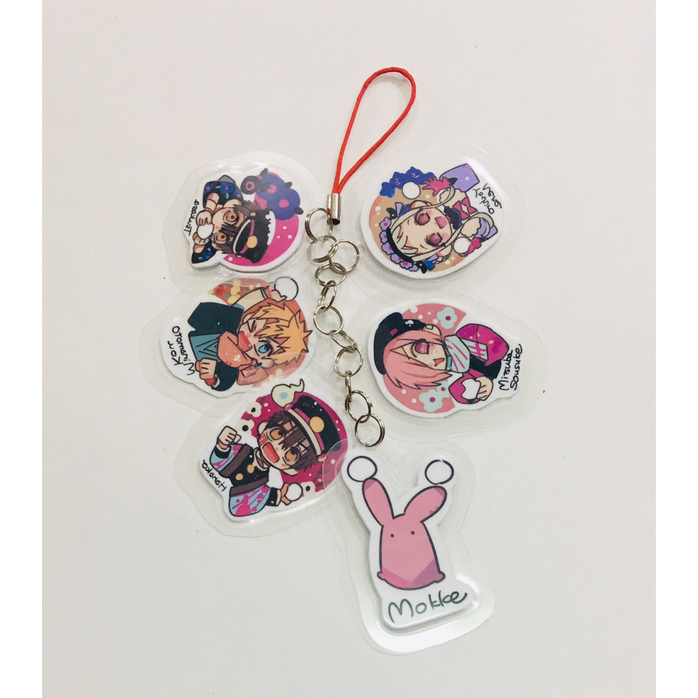 Dây móc chùm Kimetsu no Yaiba chibi 6 miếng COMBO 2 DÂY