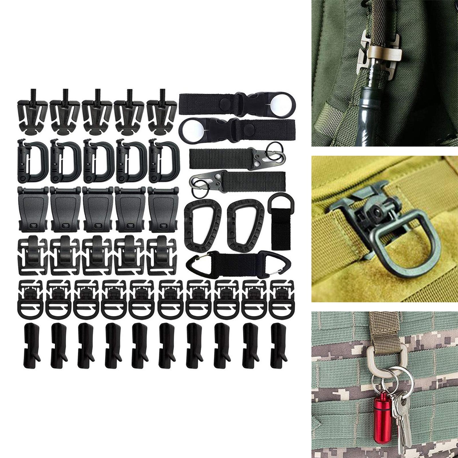 48Pcs Attachments for Backpack Clip Outdoor Tools